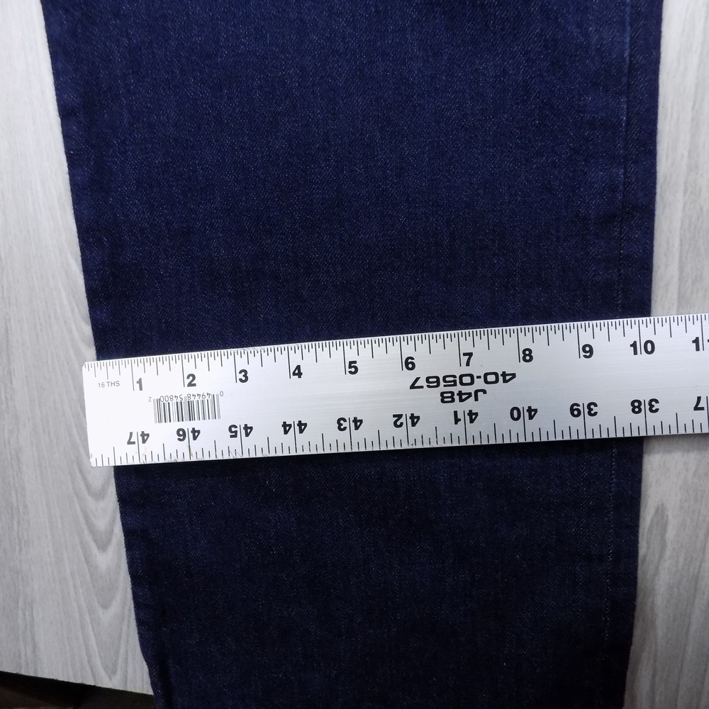FRAME Le Jane Dell Noir High Rise Two-Tone Split Leg Jeans Womens 34 Blue Black - Picture 5 of 9